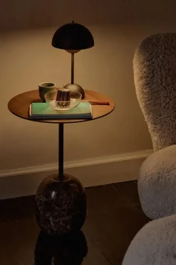 Sidebord - Lato LN8 Lacquered Walnut w/Emparador Marble