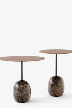 Sidebord - Lato LN8 Lacquered Walnut w/Emparador Marble