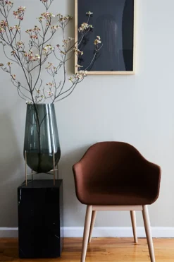 Sidebord - Plinth Tall 30x30xh51cm Black Marble