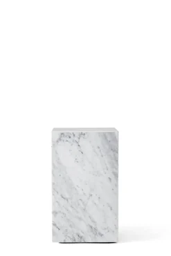 Sidebord - Plinth Tall 30x30xh51cm White Marble