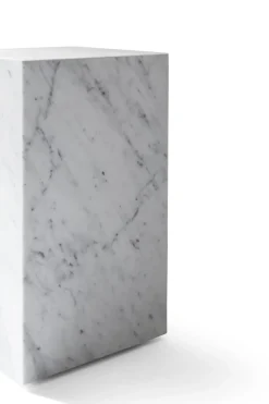 Sidebord - Plinth Tall 30x30xh51cm White Marble
