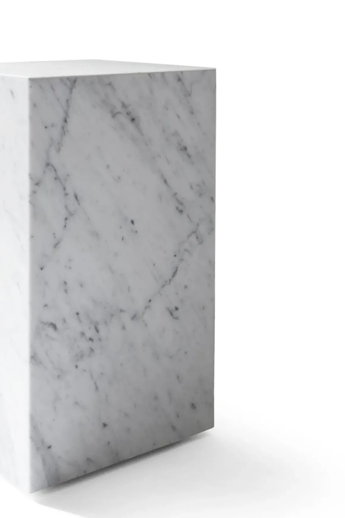 Sidebord - Plinth Tall 30x30xh51cm White Marble