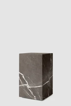 Sidebord - Plinth Tall 30x30xh51 Grey Kendzo Marble