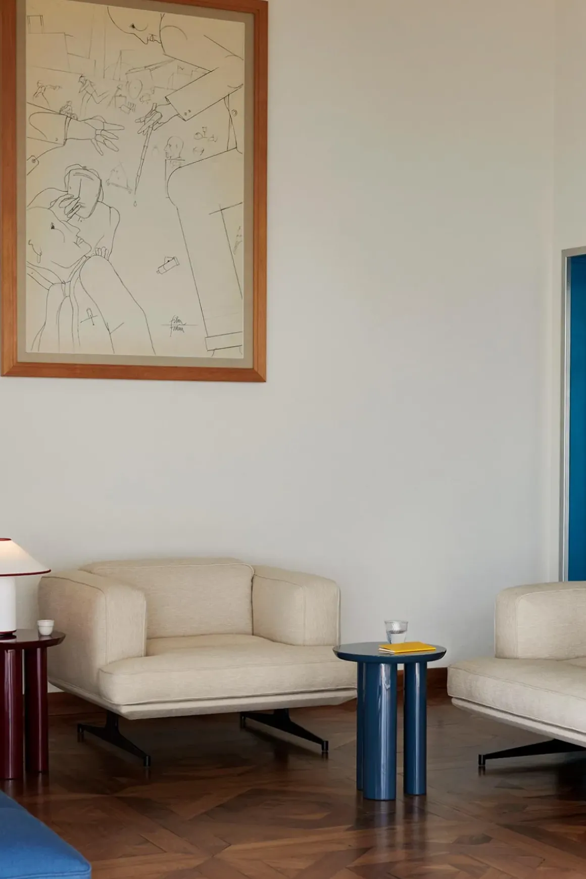 Sidebord - Tung JA3 Steel Blue