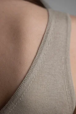 Singlet - Ribbed Waist DBL NK Tank