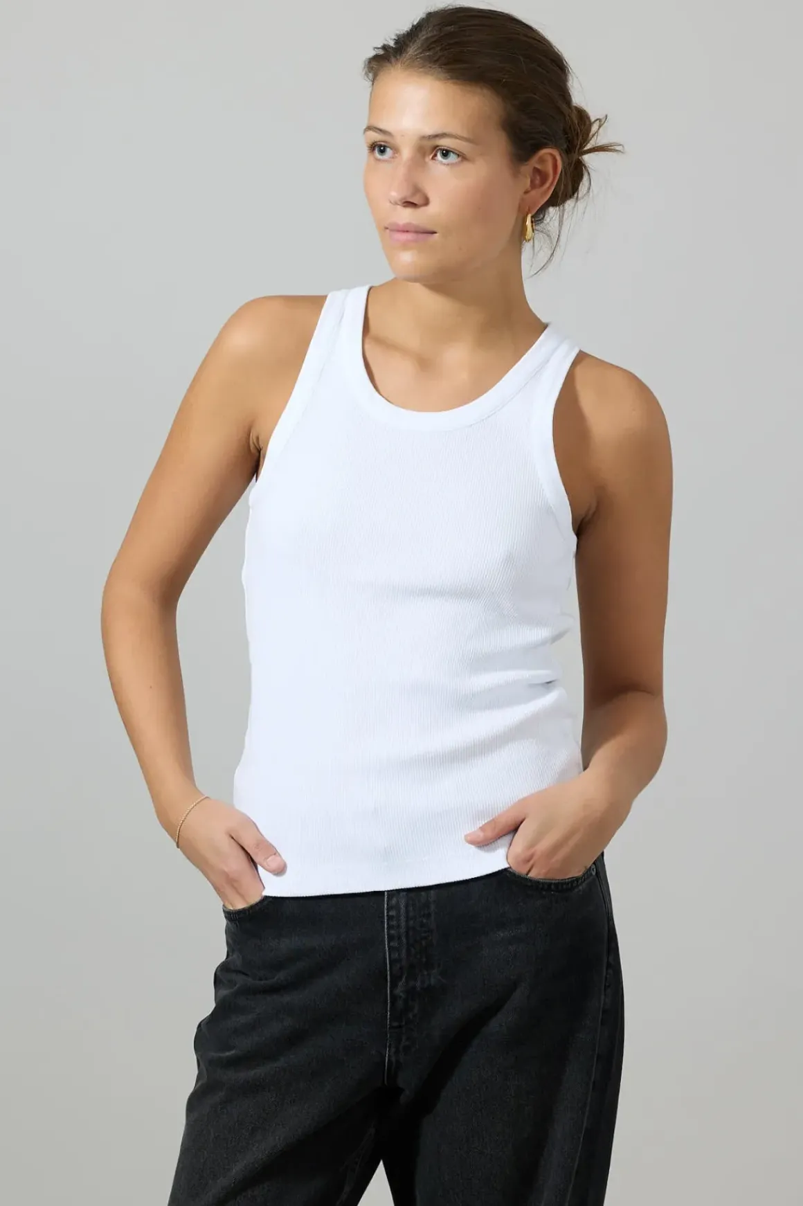 Singlet - Scoop NK Tank White
