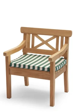 Sittepute - Til Drachman Stol Light Apricot/Dark Green Stripe