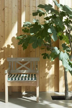 Sittepute - Til Drachman Stol Light Apricot/Dark Green Stripe