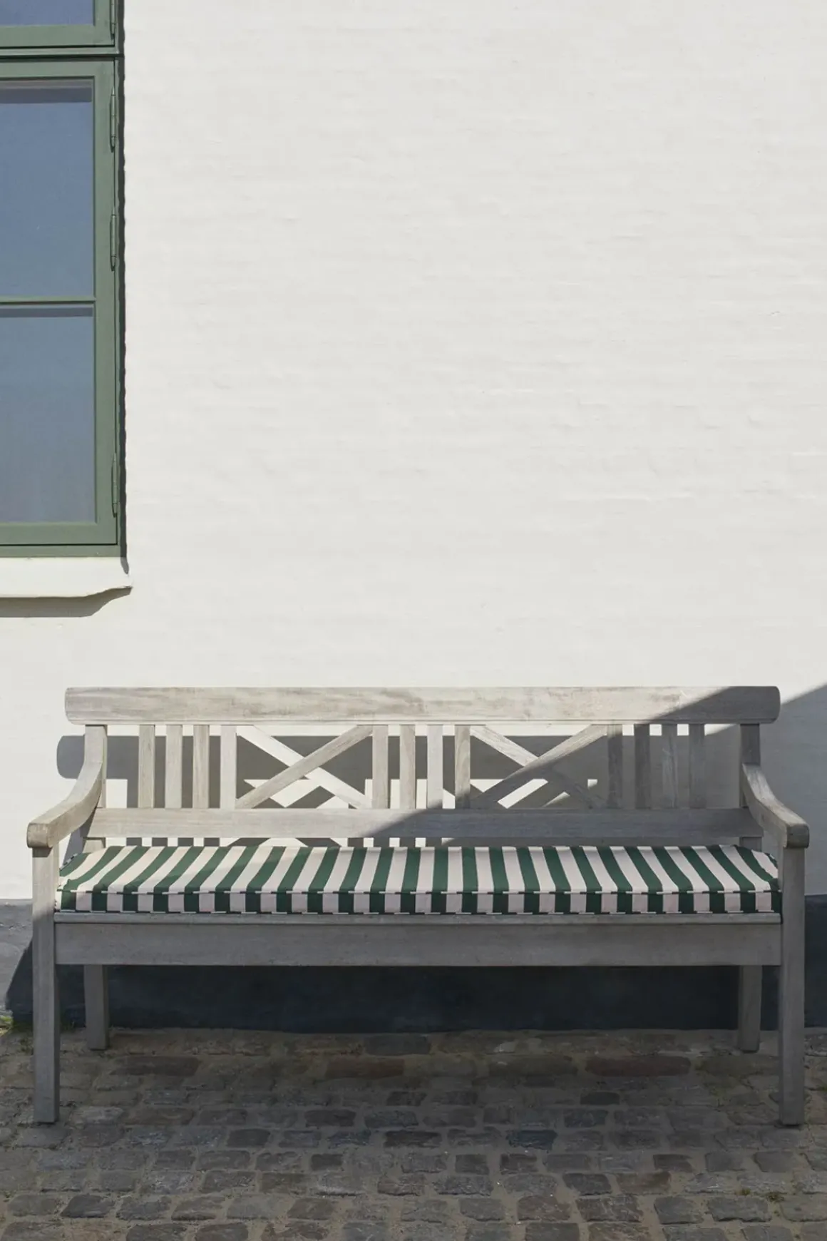 Sittepute - Til Drachmann Benk 165 Light Apricot/Dark Green