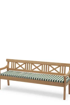 Sittepute - Til Drachmann Benk 200 Light Apricot/Dark Green Stripe