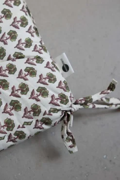 Sittepute - 45x45cm Off-White/Green/Burgundy