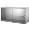 Skap - Glassdører 78x30x42 Grå