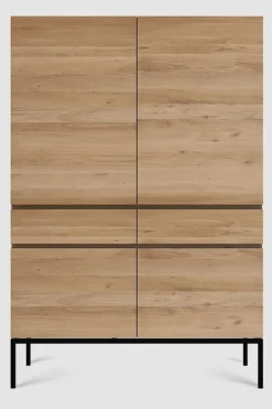 Skap - Ligna 110x50xH162cm Eik/Sort