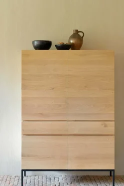 Skap - Ligna 110x50xH162cm Eik/Sort