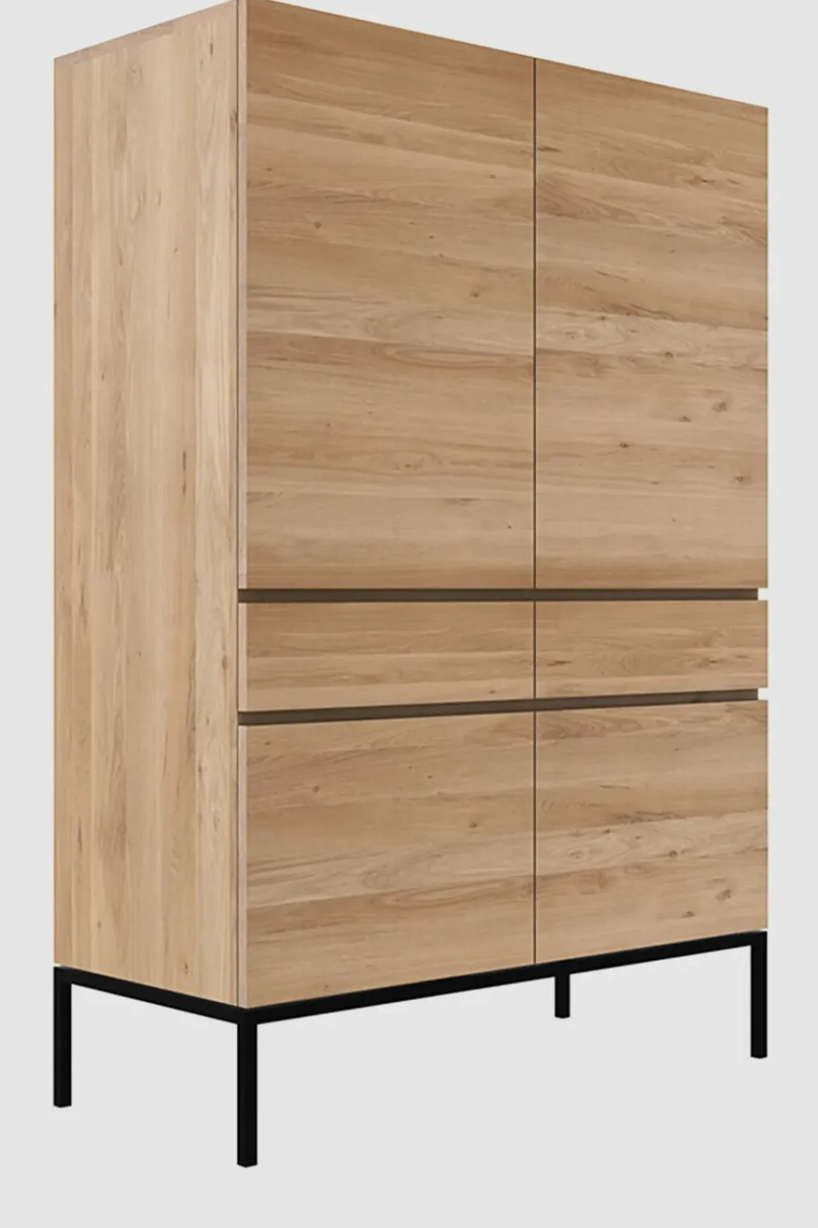 Skap - Ligna 110x50xH162cm Eik/Sort