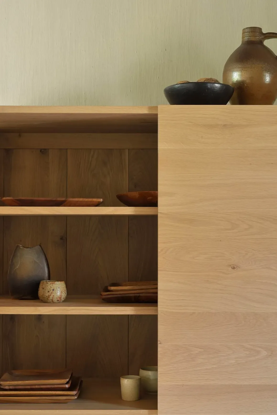 Skap - Ligna 110x50xH162cm Eik/Sort