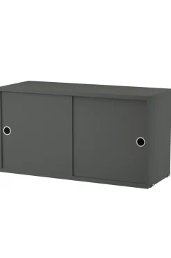 Skap - Skyvedører 78x30x42 Mørkegrå