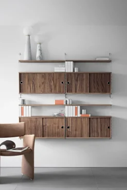 Skap - Skyvedører 78x20x37 Valnøtt