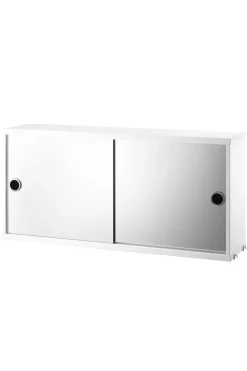 Skap - Speildører 78x20x37 Hvit