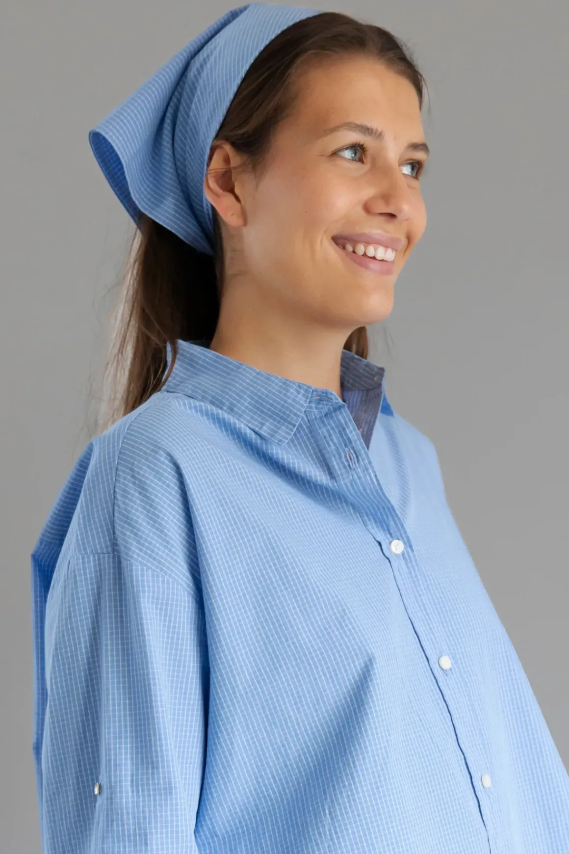 Skjerf - Charlie Scarf Check Mix Blue