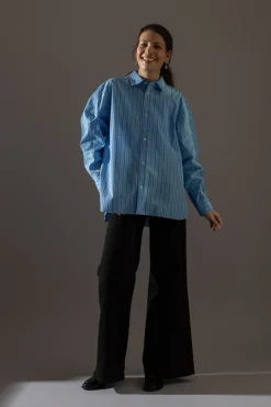 Skjorte - Coastal Shirt Cornflower Blue Stripe