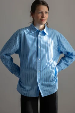 Skjorte - Coastal Shirt Cornflower Blue Stripe