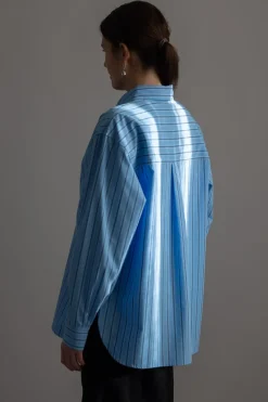 Skjorte - Coastal Shirt Cornflower Blue Stripe