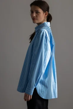 Skjorte - Coastal Shirt Cornflower Blue Stripe