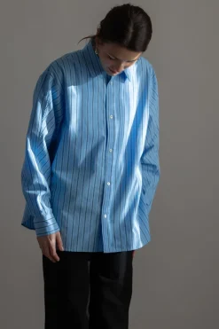 Skjorte - Coastal Shirt Cornflower Blue Stripe