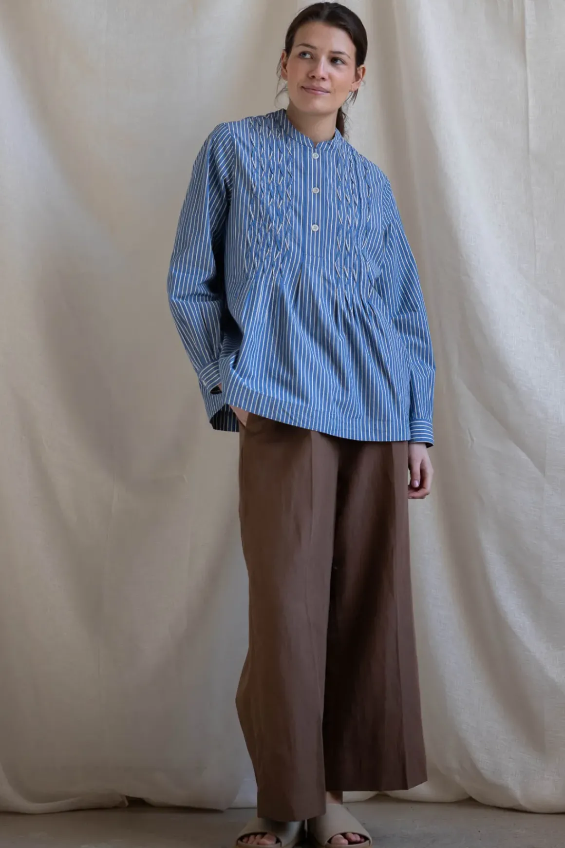 Skjorte - Dash Stripe Pintuck