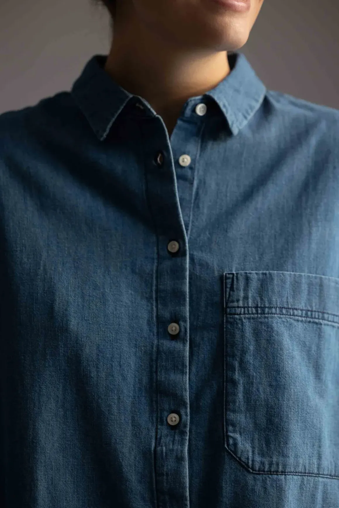 Skjorte - Lynette Denim Iceberg