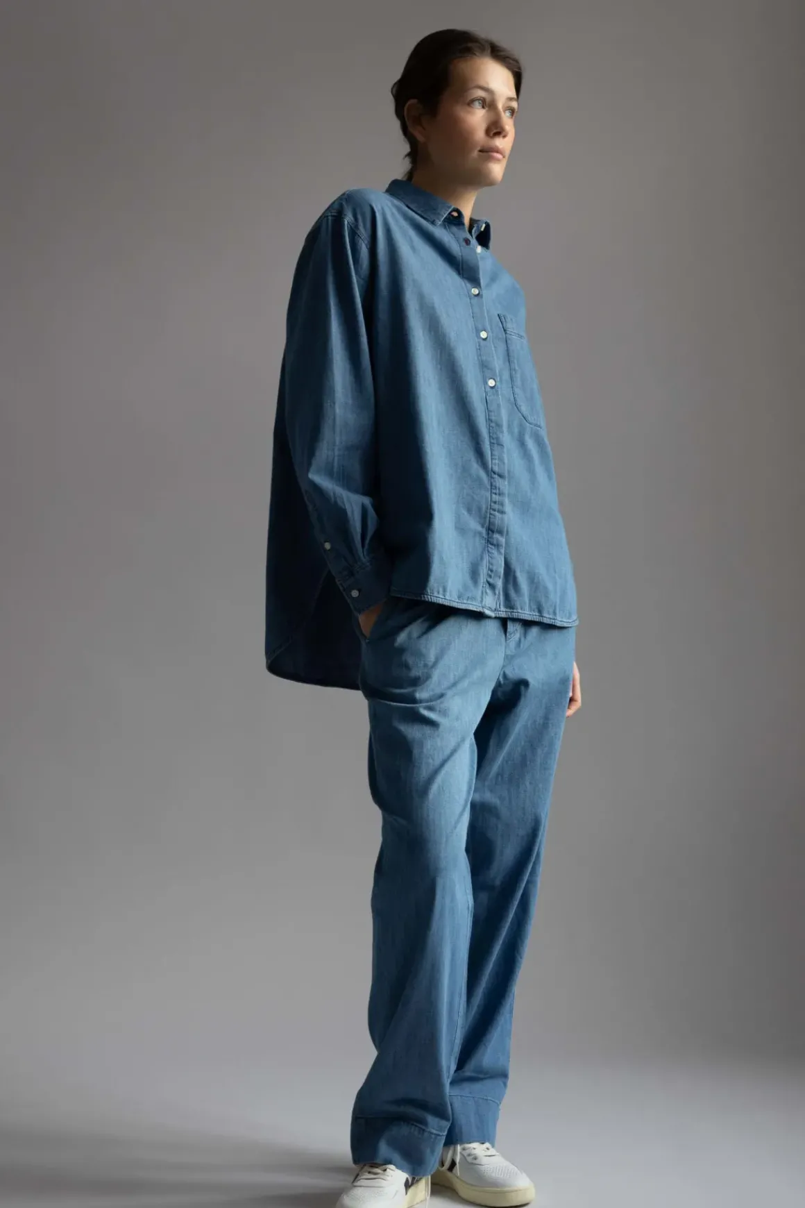 Skjorte - Lynette Denim Iceberg