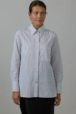 Skjorte - Relaxed Straight Shirt Optic White/Rose