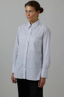 Skjorte - Relaxed Straight Shirt Optic White/Rose