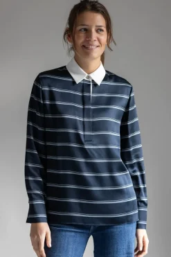 Skjorte - Rugby Stripe Coastal/Slate