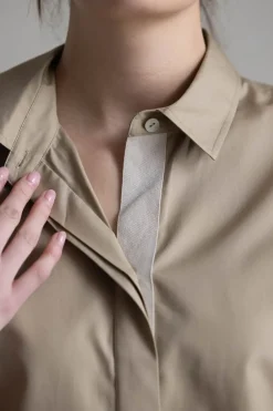 Skjorte - S/S Button Down W/ Canvas Tape