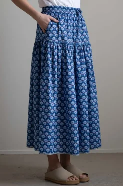 Skjørt - Bibbi Chevron Blue