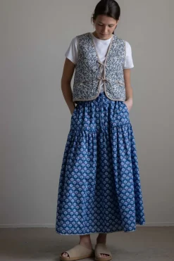 Skjørt - Bibbi Chevron Blue