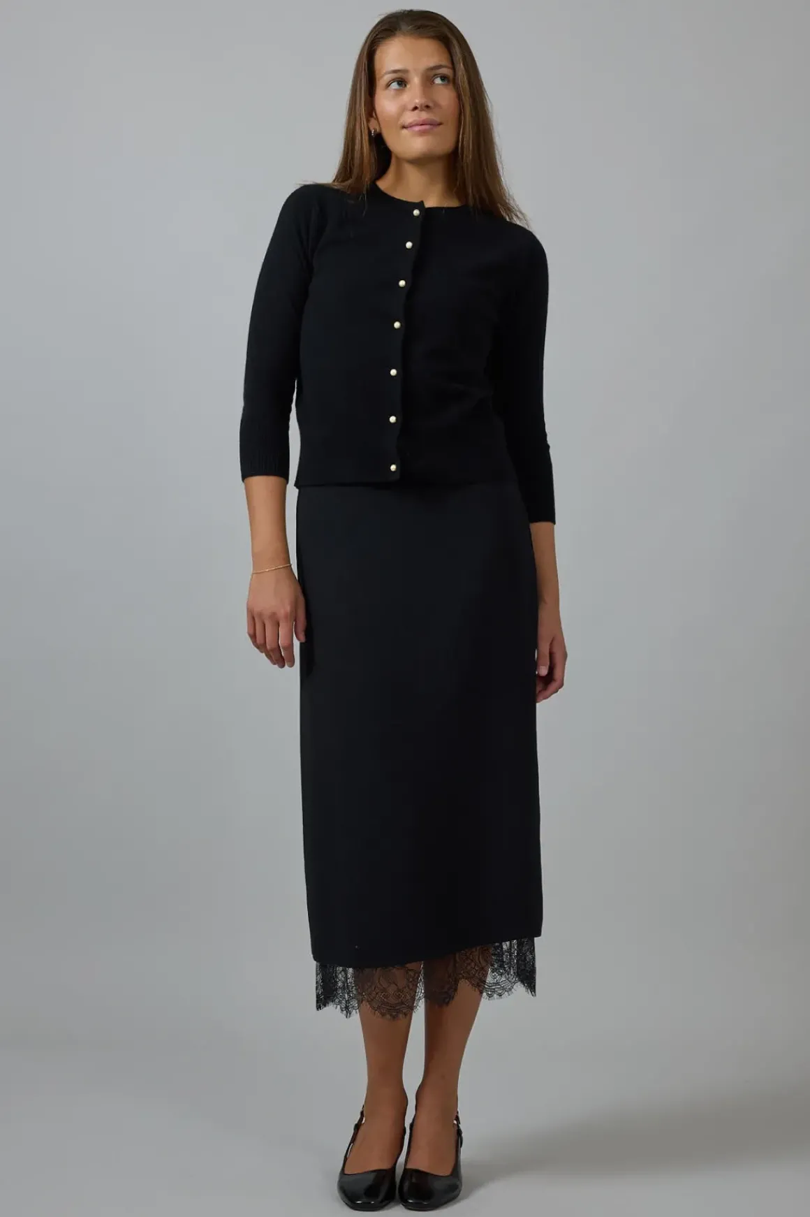 Skjørt - Lace Paneled Black