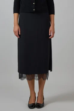 Skjørt - Lace Paneled Black