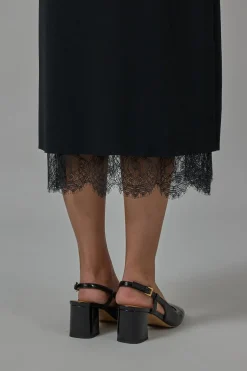 Skjørt - Lace Paneled Black