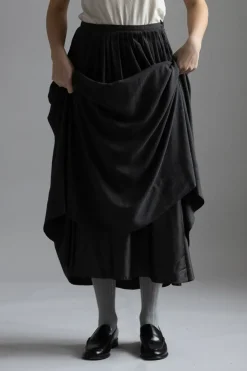 Skjørt - Naama Thin Wool Dark Grey