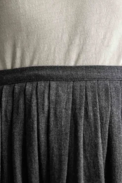 Skjørt - Naama Thin Wool Dark Grey