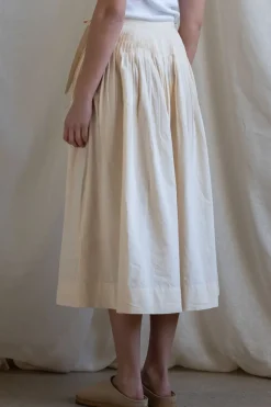 Skjørt - Pleated Cotton Linen
