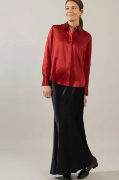 Skjørt - Satin Maxi Black