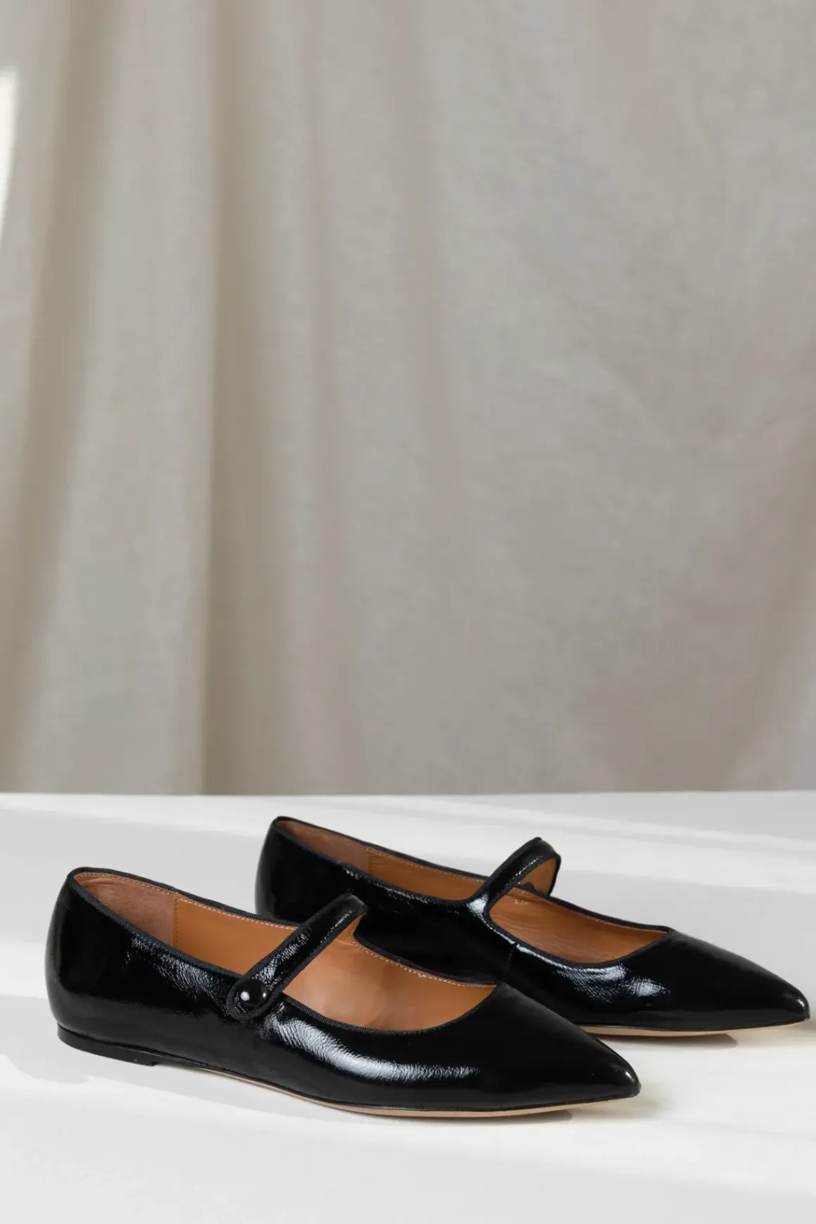 Sko - Ballerines n°144 Cuir Vernis Noir