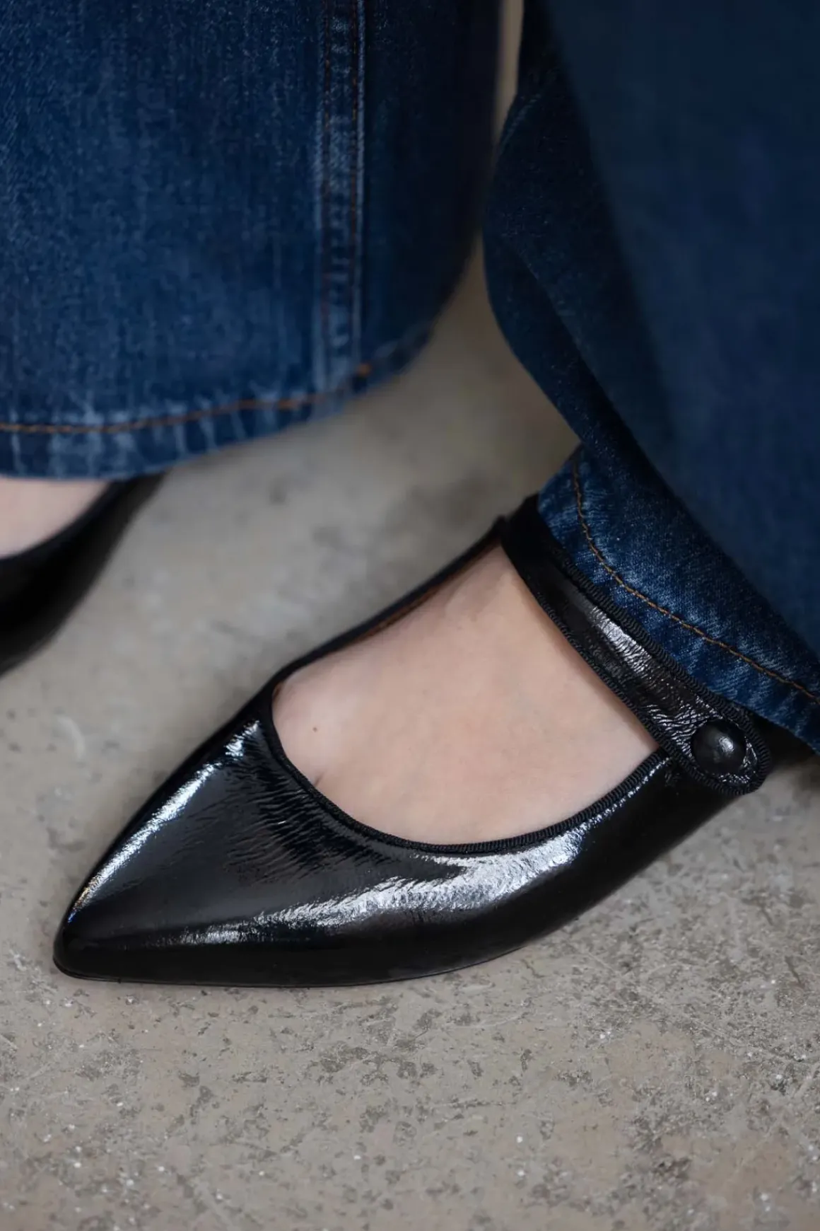 Sko - Ballerines n°144 Cuir Vernis Noir