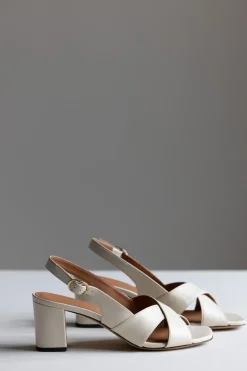 Sko - Sandales n°652 Cuir Blanc cassé