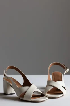 Sko - Sandales n°652 Cuir Blanc cassé