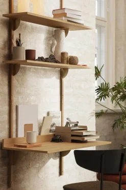 Skrivebord - Sector Desk Oak/Brass